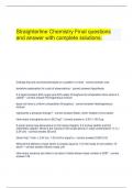   Straighterline Chemistry Final questions and answer with complete solutions.