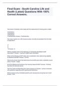 Final Exam - South Carolina Life and Health &lpar;Latest&rpar; Questions With 100&percnt; Correct Answers&period;