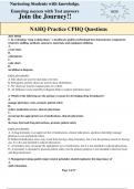 NAHQ Practice CPHQ Questions EXAM QUESTIONS &ANSWERS GRADED A+