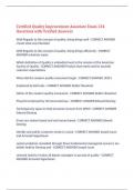 Certified Quality Improvement Associate Exam 134 Questions with Verified Answers&comma;100&percnt; CORRECT