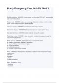 Brady Emergency Care 14th Ed&period; Mod 3 questions and answers 