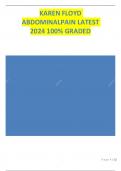 KAREN FLOYD abdominal pain LATEST 2024 100&percnt; GRADED