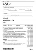 A-Level AQA 2023 Maths Paper 2