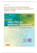 TEST BANK: Burns and Grove's The Practice of Nursing Research: Appraisal, Synthesis, and Generation of Evidence 7th edition Jennifer R. Gray , Susan K. Grove latest edition