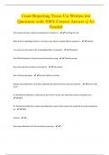 Court Reporting Texas Csr Written test Questions with 100&percnt; Correct Answer s&vert; A&plus; Graded