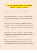 CMIS 526 Final Exam with 295 Questions And 100&percnt; Correct Answers