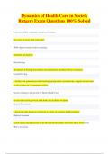 Dynamics of Health Care in Society Rutgers Exam Questions 100&percnt; Solved
