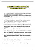 NR546 - Neurotransmission Exam Questions With Answers