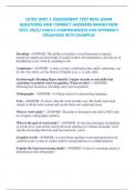 LETRS UNIT 3 ASSESSMENT TEST REAL EXAM  QUESTIONS AND CORRECT ANSWERS BRAND NEW  2022-2023&sol; HIGHLY COMPREHENSIVE AND EXTREMELY  ORGANISED WITH EXAMPLES Decoding --ANSWER- The ability to translate a word from print to speech&comma;  usually by employing knowledg