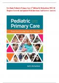 Test Bank Pediatric Primary Care 4th Edition By Richardson 2023 All Chapters Covered And Updated With Questions And Correct  Answers 