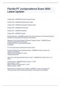 Florida PT Jurisprudence Exam 2024 Latest Update&excl; 