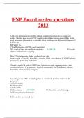 FNP Board review questions 2023