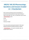 NR293/ NR 293 Pharmacology Questions and Answers Graded A+ | Chamberlain 
