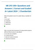 NR 293 100+ Questions and Answers | Correct and Graded A+ Latest 2024  | Chamberlain 