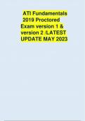 ati-fundamentals 2019 proctored exam-version 1-version 2-latest updated 2023