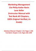 Marketing Management 15th Edition By Philip Kotler Kevin Lane Keller   &lpar;Instructor Manual with Test Bank All Chapters&comma; 100&percnt; Original Veri&filig;ed&comma; A&plus; Grade&rpar; 