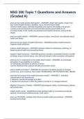 NSG 300 Topic 1 Questions and Answers &lpar;Graded A&rpar;