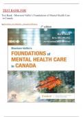 Test Bank - Morrison-Valfre’s Foundations of Mental Health Care in Canada, 1st Edition (Boris Bard-2022)perfect and latest solution