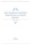 Lab 5 Eukaryotic Microbes, Parasitology, & Viruses BIO250L”