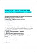 IBHRE CEPS - Trouble Questions with Complete Verified Solutions 2024/2025
