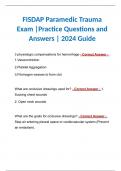 FISDAP Paramedic Trauma Exam |Practice Questions and Answers | 2024 Guide
