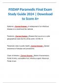 FISDAP Paramedic Final Exam Study Guide 2024 | Download to Score A+