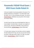 Paramedic FISDAP Final Exam | 2024 Exam Guide Rated A+