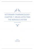 VETERINARY PHARMACOLOGY - CHAPTER 7: DRUGS AFFECTING THE NERVOUS SYSTEM