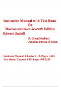 MacroEconomics 7th Edition By Glenn Hubbard, Anthony Patrick O'Brien (Solutions Manual with Test Bank All Chapters, 100% Original Verified, A+ Grade) 