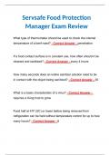 Servsafe Food Protection Manager Exam Review
