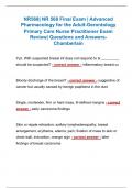 NR568| NR 568 Final Exam | Advanced Pharmacology for the Adult-Gerontology Primary Care Nurse Practitioner Exam Review| Questions and Answers- Chamberlain