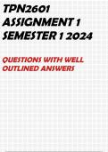 TPN2601 Assignment 2 (COMPLETE ANSWERS) 2024