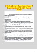 ISC2 Certified in Cybersecurity&colon; Chapter 3 Exam Questions With 100&percnt; Correct Answers