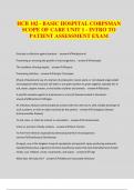 HCB 102 - BASIC HOSPITAL CORPSMAN SCOPE OF CARE UNIT 1 - INTRO TO PATIENT ASSESSMENT EXAM