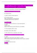 AHIT NC Home Inspector Class Final Exam 2024 &lpar;Answered 100&percnt; Correctly&rpar;