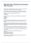 NSG 300 Topic 5 Questions and Answers 100&percnt; Accurate