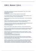 CHN 2 - Module 1 Q & A&period;