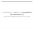 Introduction to Relational Databases CS1011 (SOPH-0047) Sophia Milestone 3 UNIT 3