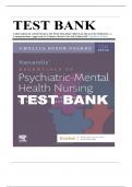 Test Bank for Varcarolis’ Essentials of Psychiatric Mental Health Nursing 5th Edition by  Fosbre/ All Chapters/A+/ Due on 15th October 2024