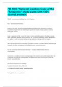 PD 1096 National Building Code of the Philippines study guide with 100&percnt; correct answers