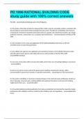 PD 1096 NATIONAL BUILDING CODE study guide with 100&percnt; correct answers