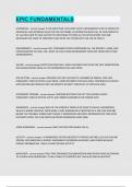 EPIC FUNDAMENTALS Questions and answers latest update 