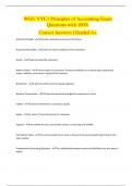 WGU VYC1 Principles of Accounting Exam Questions with 100&percnt; Correct Answers &vert; Graded A&plus;