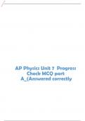 AP Physics Unit 7 Progress Check MCQ part A_Answered correctly