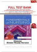 FULL TEST BANK For Fundamentals of Nursing - Binder Ready 10th Edition by Patricia A. Potter RN PhD FAAN (Author) Latest Update Graded A+    