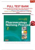 FULL TEST BANK For Pharmacology and the Nursing Process, (Lilley, Pharmacology and the Nursing Process) 7th Edition Latest Update Graded A+.    
