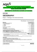 AQA GCSEGEOGRAPHY 8035/2 PAPER 2 CHALLENGES IN THE HUMAN ENVIROMENT JUNE EXAM QUESTION PAPER   (AUTHENTIC MARKING SCHEME ATTACHED)