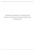 Test Bank and Solutions For E-Commerce 2021 Business, Technology and Society 16th Edition By Kenneth Laudon