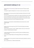 permanent makeup in va exam 2024 with 100&percnt; correct answers