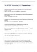 VA DPOR Tattooing&sol;PCT Regulations exam 2024 with 100&percnt; complete solutions